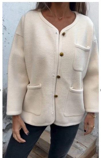 🍂Fall Specials🍂Simple Temperament Metal Button Short Coat for women