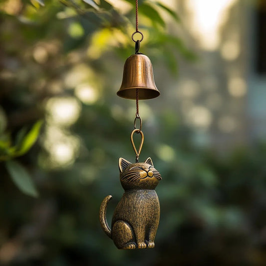 🔥Carillon à Chat Rétro Fait Main