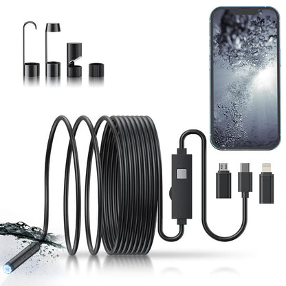 🔎Caméra endoscopique Plug-and-Play – Compatible avec Android, iPhone et iPad pour une connexion directe