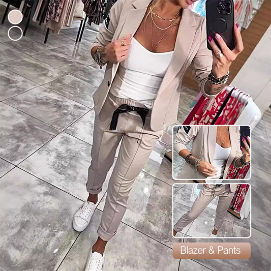 🚚Livraison gratuite✨Ensemble 2 pièces veste et pantalon décontractés pour femme