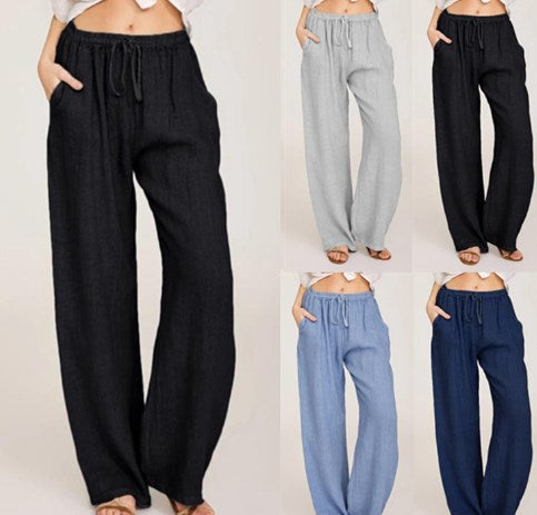 💥New Year Hot Sales-49% OFF🔥Women's Summer Linen Cotton Wide Leg Pants