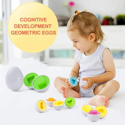 🎁✨Hot sale🔥Cognitive Development Geometric Eggs ( 12 Eggs One Set )