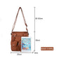 Multi-Pocket Crossbody Bag Soft Leather Shoulder Purse Bag