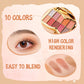 🌸🧸Winnie l'ourson brille de mille feux avec 10 couleurs d'ombres à paupières diamantées, palette d'ombres à paupières scintillantes et nacrées, en maquillage de scène All-Match-Lidschatten