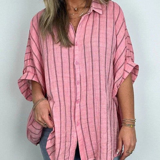 🌸Women's Casual Striped Shirt-Keep you comfortable all day long🌸