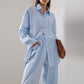 Button-Down Shirt & Wide-Leg Pants 2-Piece Set