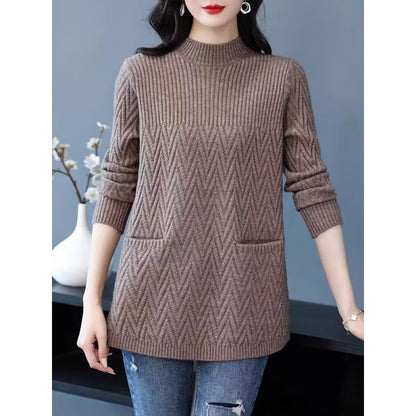 🔥- Women's Mid-Length Half Turtleneck Sweater🔥