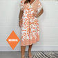 ✨Robe décontractée imprimée avec col en V et manches courtes à franges
