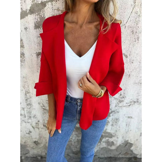 🍂Soldes d'automne - 50 % de réduction !💕Manteau à revers décontracté chic pour femme