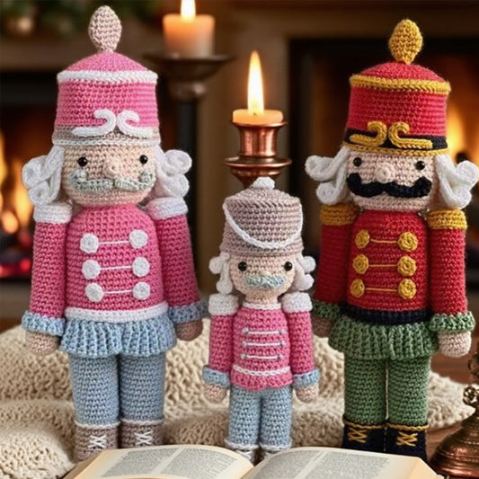 Kit de tricot et crochet DIY pour poupée Casse-Noisette de Noël